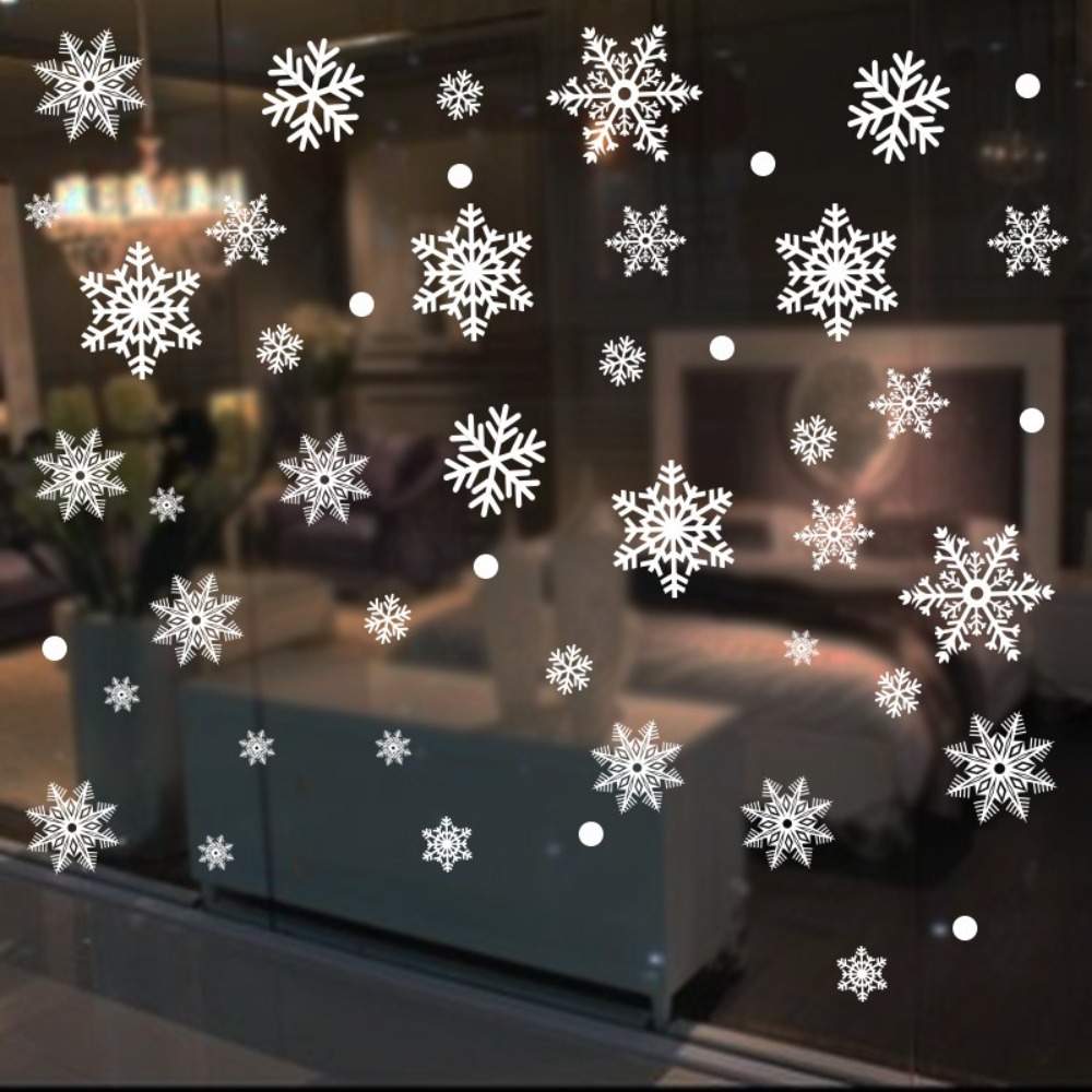 Snowflake Window Decal - 30 adet PVC Noel Kar Taneleri