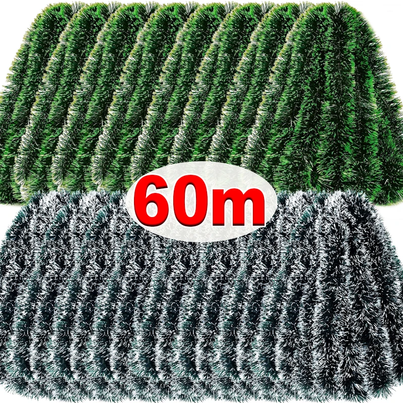Tinsel Garland Decoration - 60/4 m Noel Tinsel Kurdeleler Çelenk