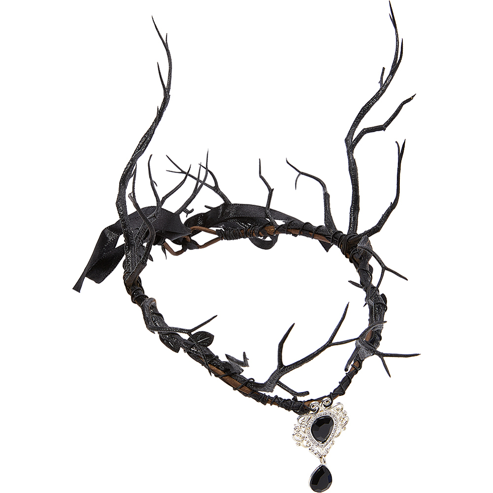 Reindeer Antlers Headband - Siyah Peri Başlığı Koyu Renk Geyik
