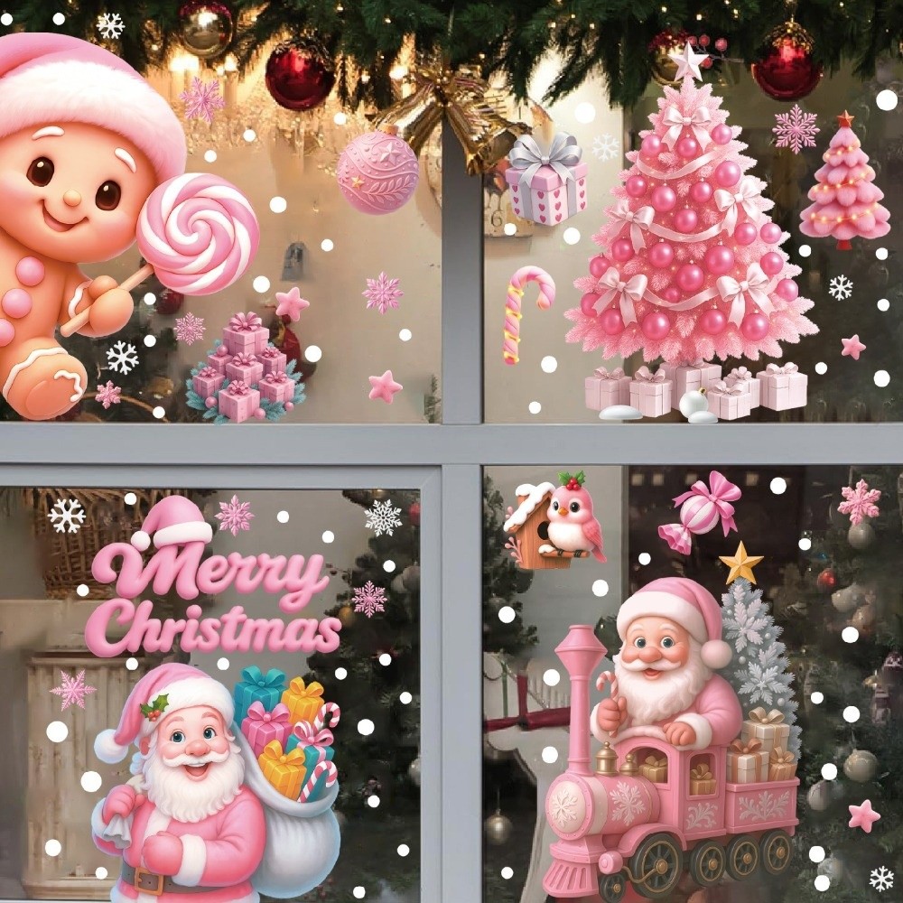 Snowflake Window Decal - Çıkarılabilir PVC pencere çıkartmaları kar tanesi