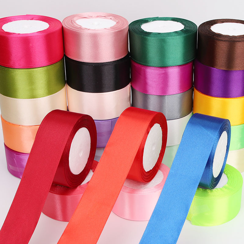 Ribbon Bow Gift - 1 rulo saten kurdele 4cm 25Yards