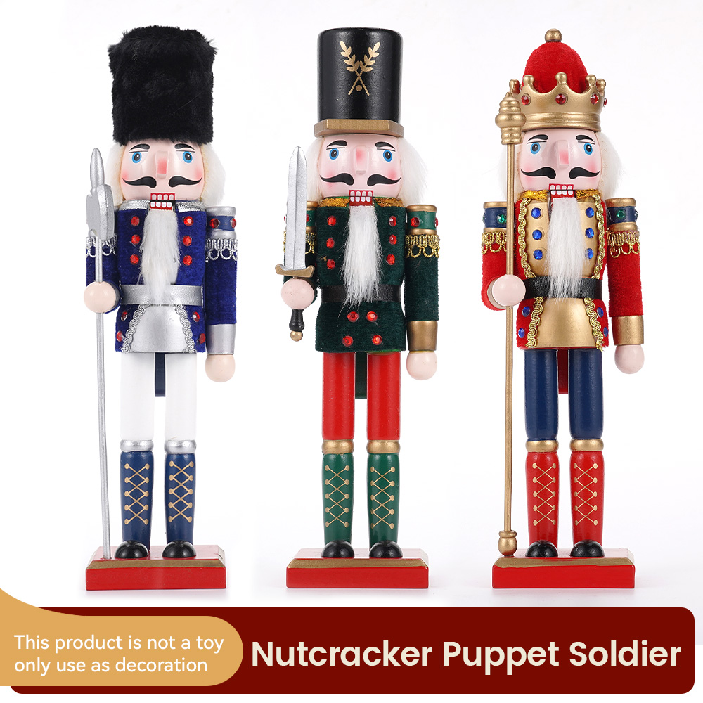 Nutcracker Figurine - 30cm noel fındıkkıran ahşap fındıkkıran süs