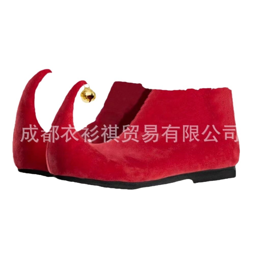 Elf Costume Christmas - Noel Yetişkin Elf Noel Baba Ayakkabıları