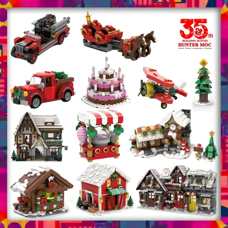 Advent Calendar Gift - Noel 2023 kış köy noel evleri