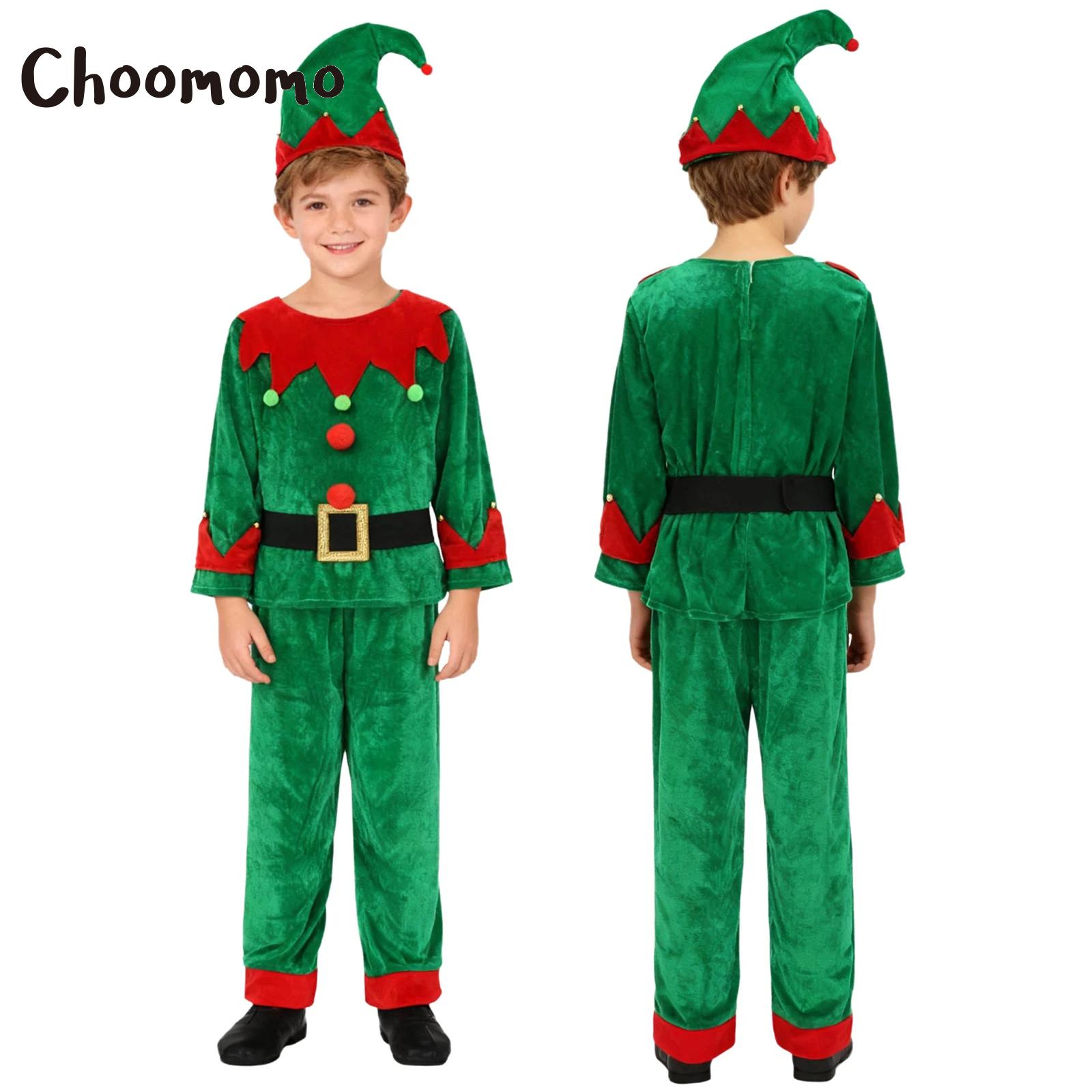 Elf Costume Christmas - Erkek Çocuklar İçin Noel Elf Kostümü,