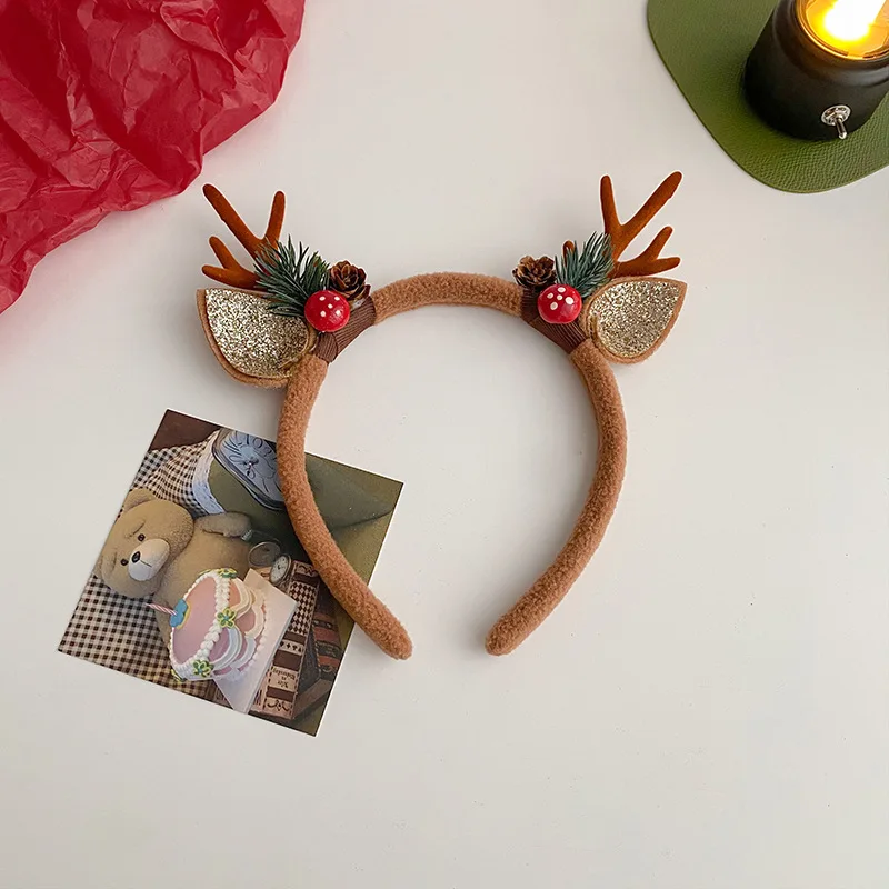 Reindeer Antlers Headband - Noel Kafa Bandı Ren Geyiği Boynuzları