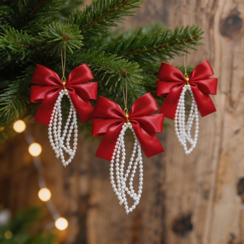 Gift Box Wrap Set - 12'li Set Noel Ağacı Fiyonkları Altın