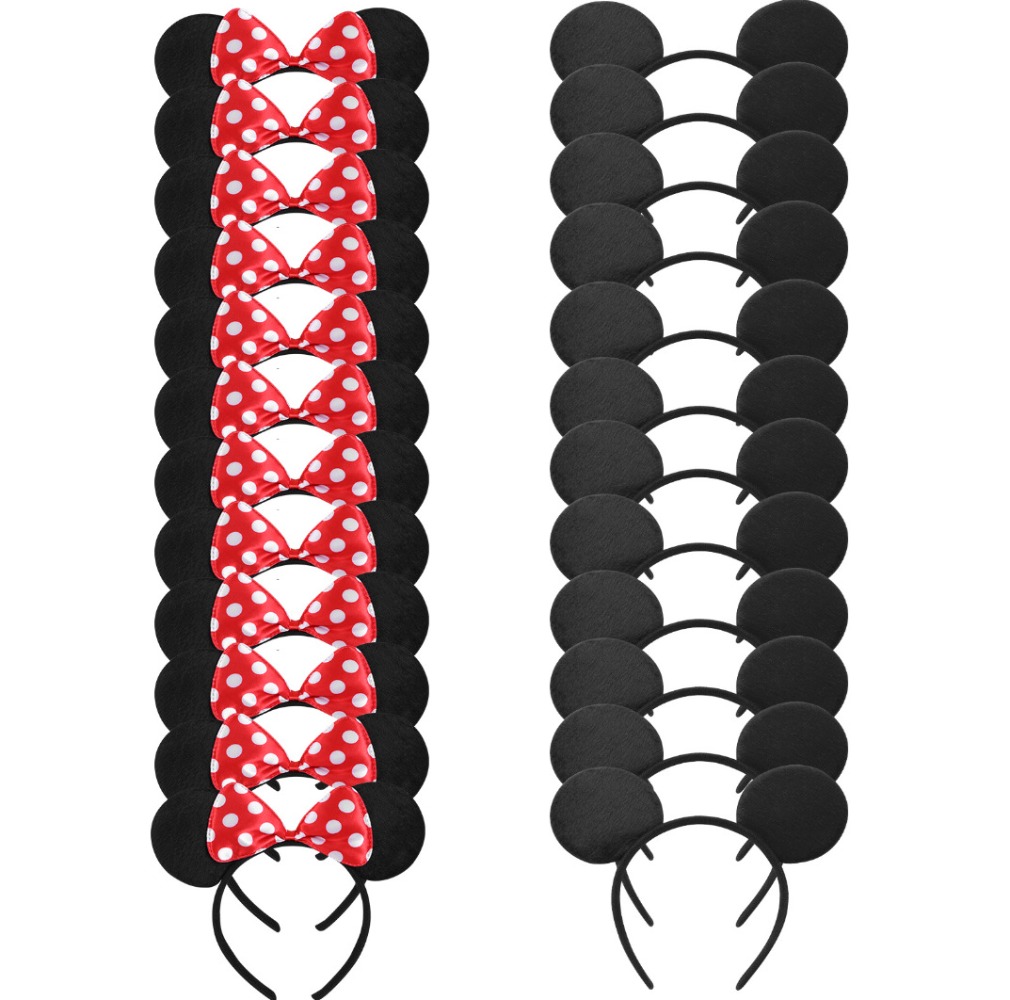 Ribbon Bow Gift - 24 adet Sevimli Fare Kulakları Yay