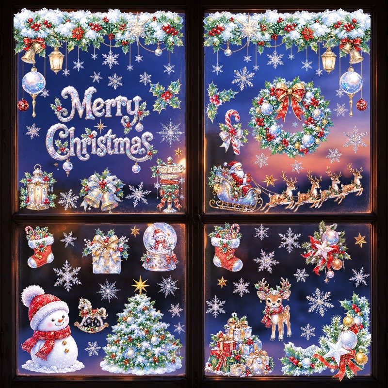 9 Adet Noel Statik Pencere Çık - Snowflake Window Decal incelemesi ve fiyatı