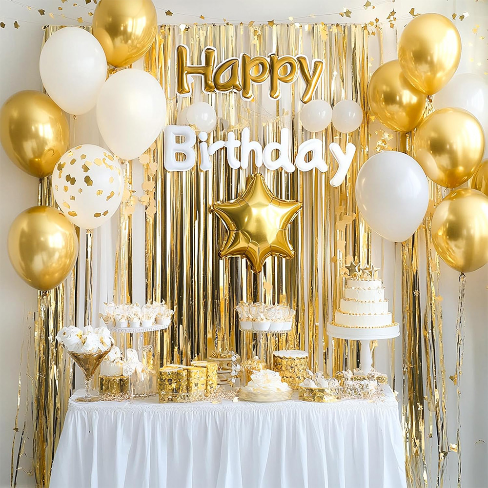 2'li Paket Altın Metalik Folyo - Tinsel Garland Decoration incelemesi ve fiyatı