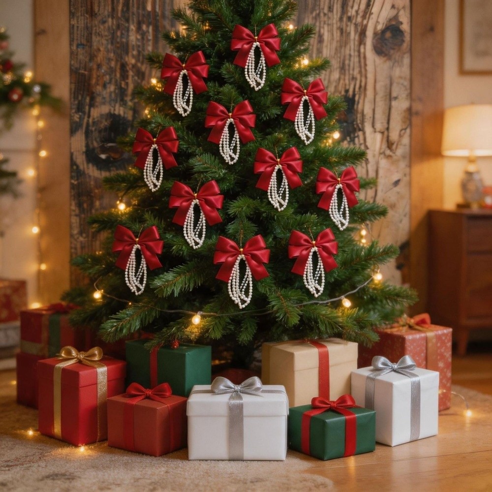 12'li Set Noel Ağacı Fiyonklar - Gift Box Wrap Set incelemesi ve fiyatı