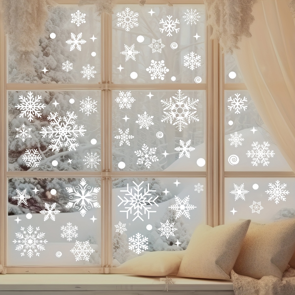 137 Adet Kış Kar Tanesi Statik - Snowflake Window Decal incelemesi ve fiyatı