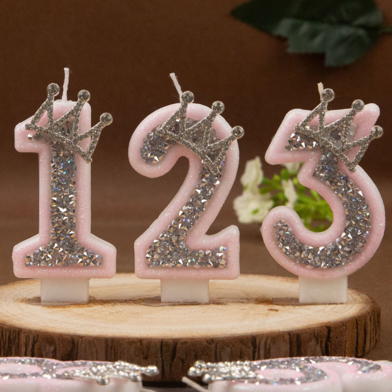 Dijital Mumlar 0-9 Pembe Gümüş - Holiday Candle Set incelemesi ve fiyatı
