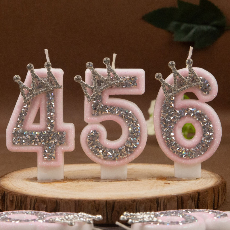 Dijital Mumlar 0-9 Pembe Gümüş - Holiday Candle Set incelemesi ve fiyatı