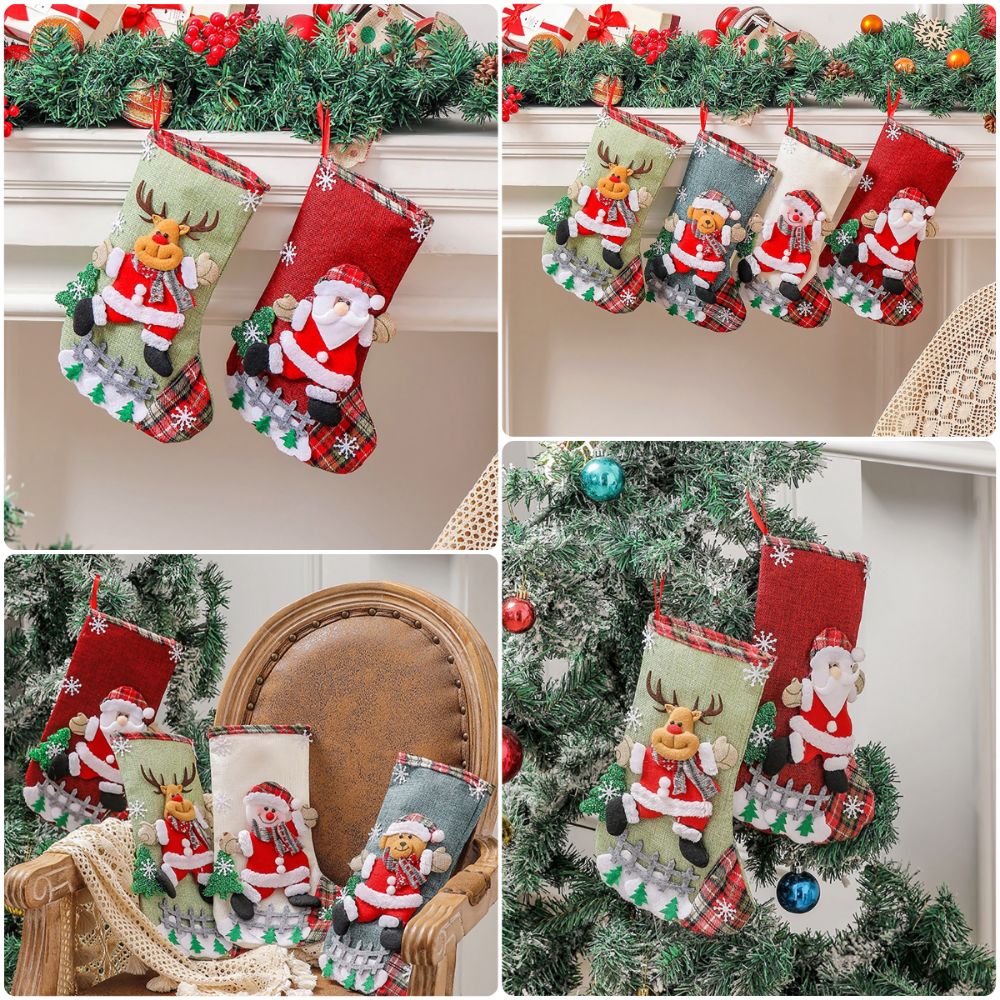 Çok Renkli Noel Çorabı Kardan  - Christmas Stocking Hanging incelemesi ve fiyatı