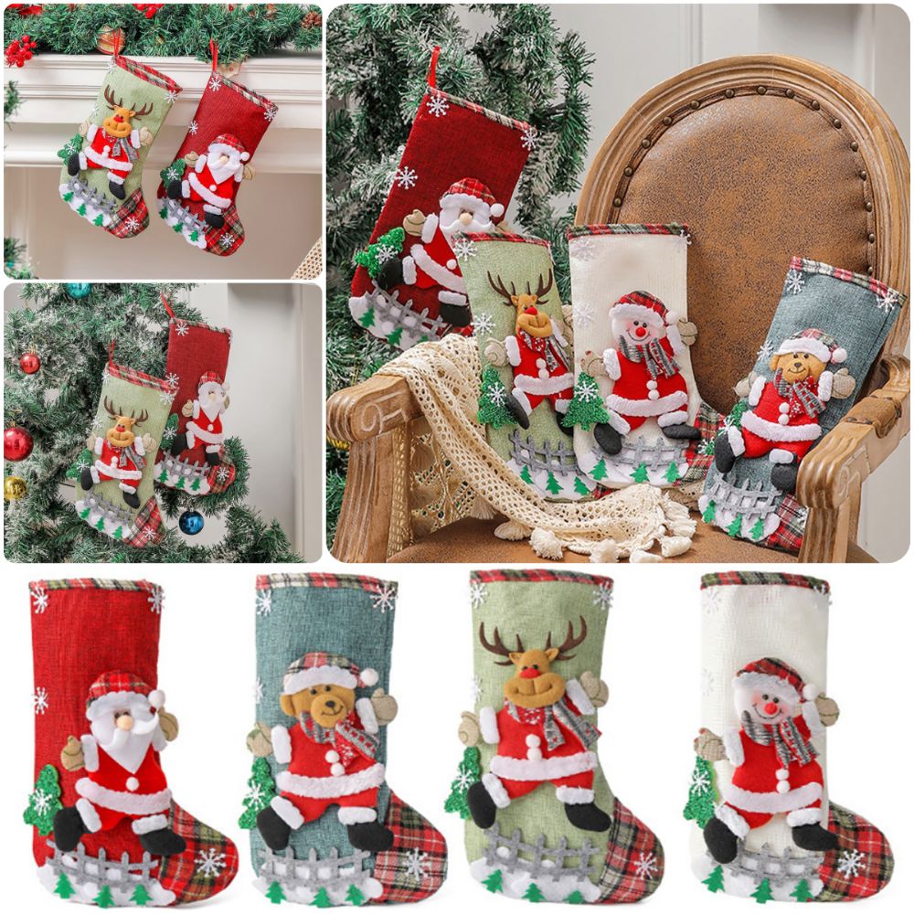 Çok Renkli Noel Çorabı Kardan  - Christmas Stocking Hanging incelemesi ve fiyatı