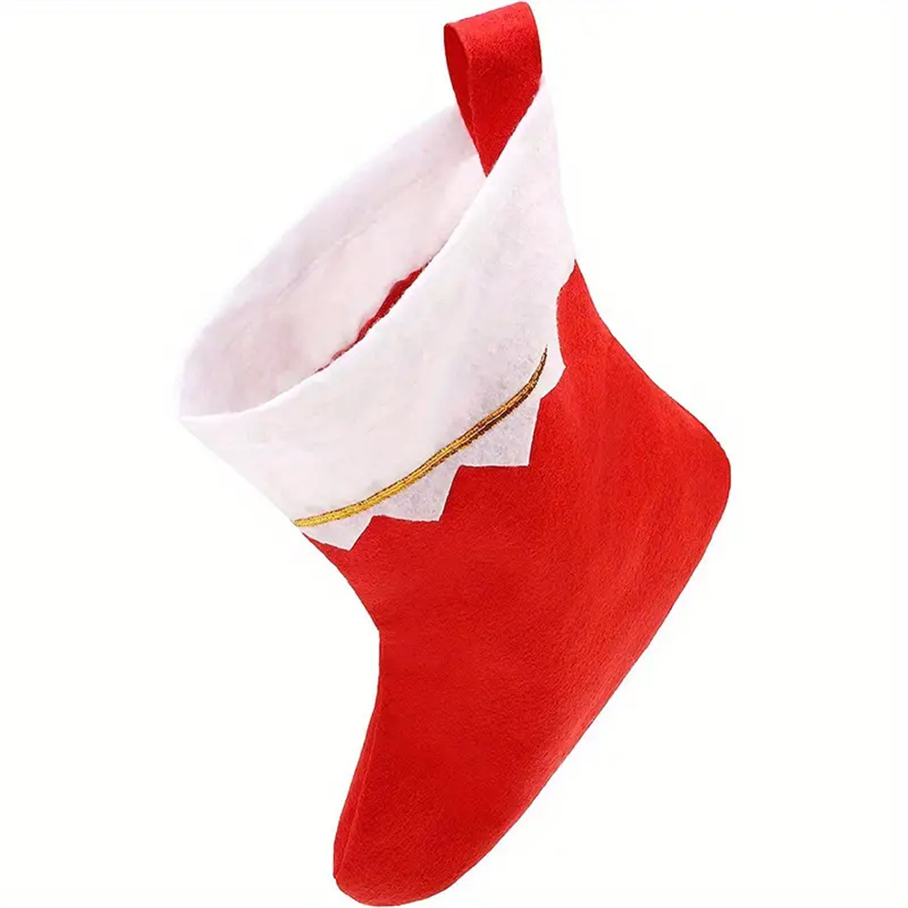 12 adet Kırmızı Keçe Noel Çora - Christmas Stocking Hanging incelemesi ve fiyatı