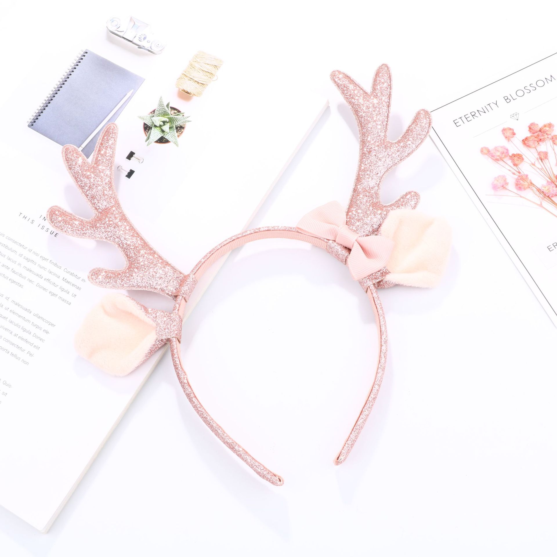 Sevimli Pembe Simli Ren Geyiği - Reindeer Antlers Headband incelemesi ve fiyatı