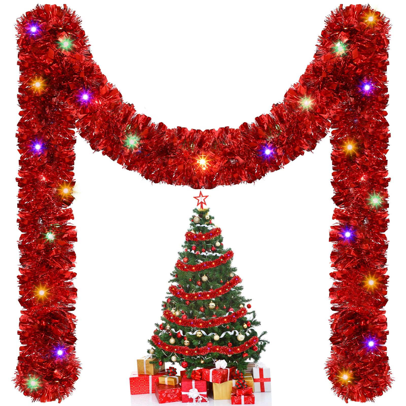1/3 adet 5 M Noel Tinsel Çelen - Tinsel Garland Decoration incelemesi ve fiyatı