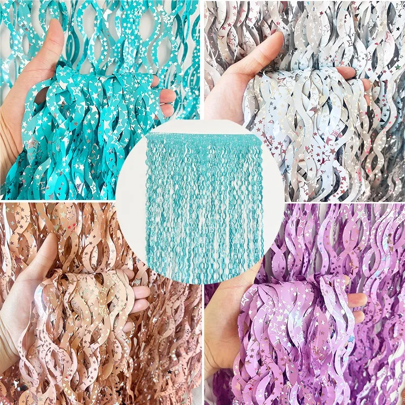 1X2M yıldız renkli yağmur Tins - Tinsel Garland Decoration incelemesi ve fiyatı