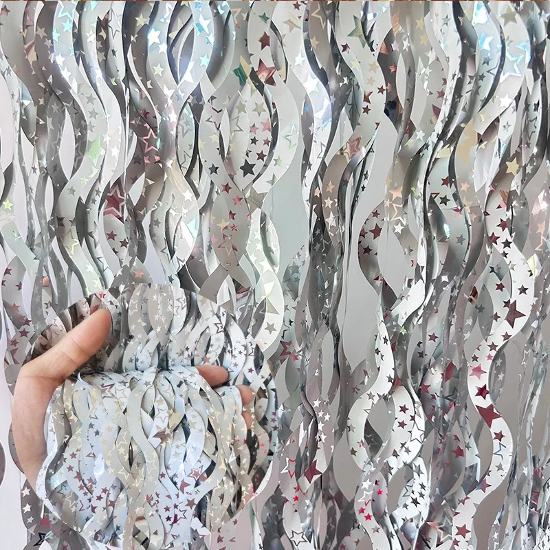 1X2M yıldız renkli yağmur Tins - Tinsel Garland Decoration incelemesi ve fiyatı