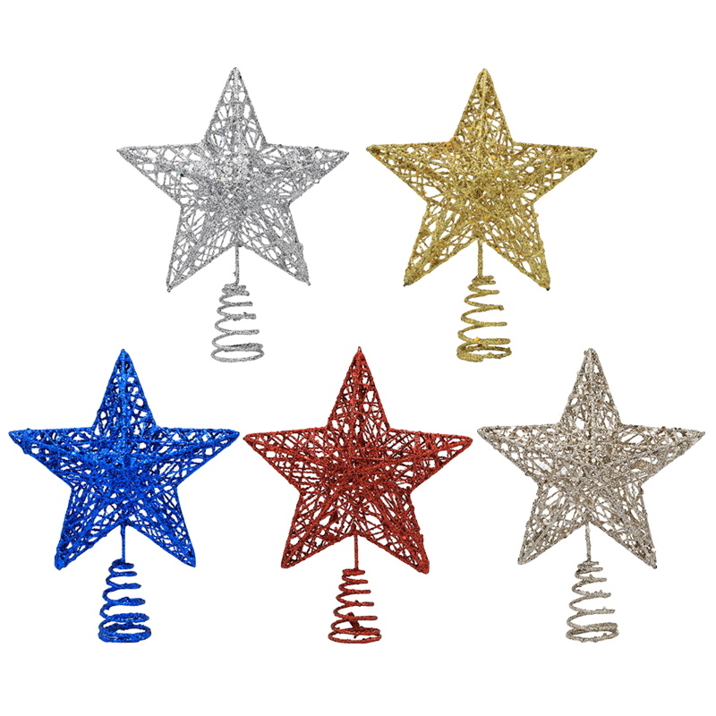 1 adet Altın/Gümüş/Kırmızı/Mav - Star Tree Topper incelemesi ve fiyatı