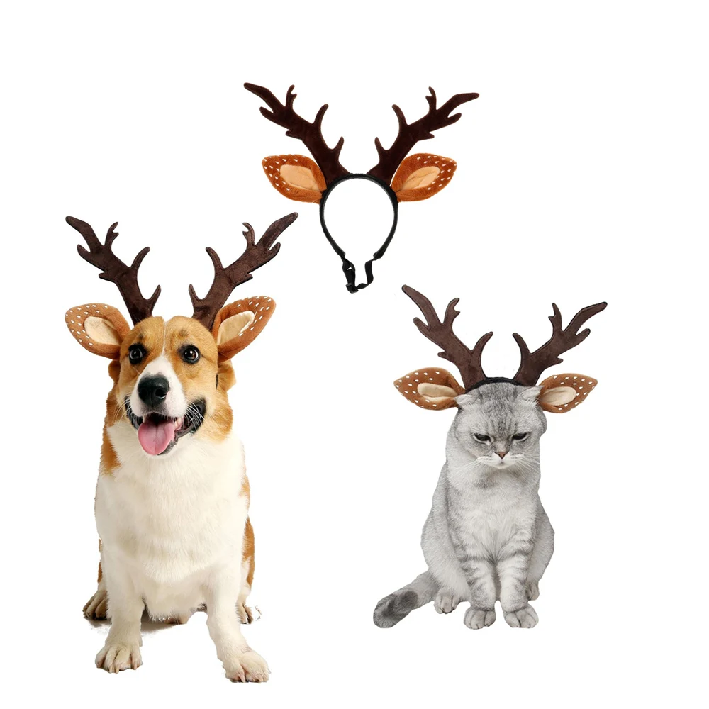 Köpekler için Geyik Kostüm Şap - Reindeer Antlers Headband incelemesi ve fiyatı
