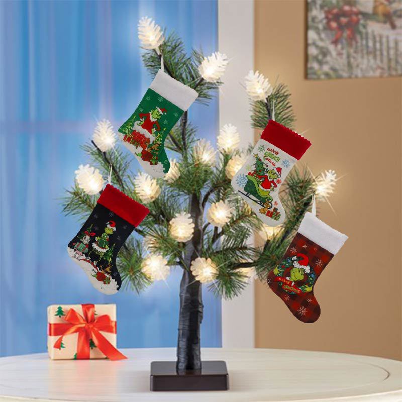 Noel Çorap Grinch Çorap Elf He - Christmas Stocking Hanging incelemesi ve fiyatı