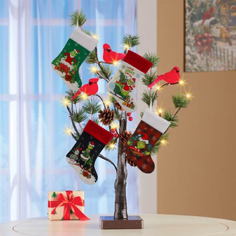 Noel Çorap Grinch Çorap Elf He - Christmas Stocking Hanging incelemesi ve fiyatı