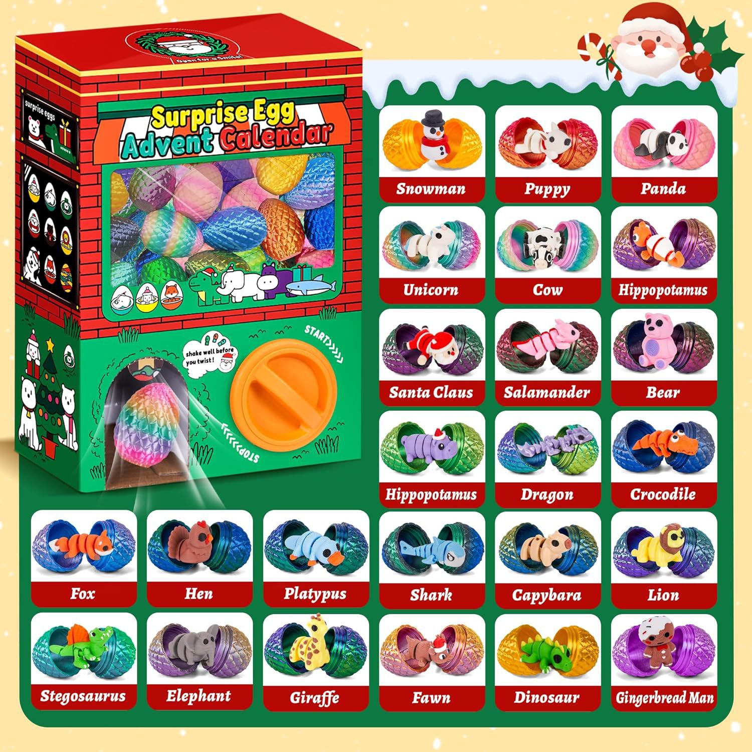 24 adet 3D Baskılı Sürpriz Yum - Advent Calendar Gift incelemesi ve fiyatı