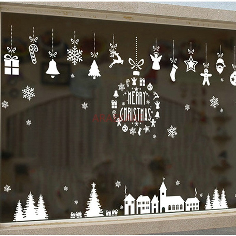 1 adet noel köyü cam pencere b - Snowflake Window Decal incelemesi ve fiyatı