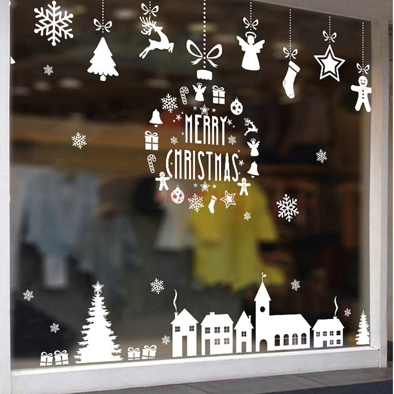 1 adet noel köyü cam pencere b - Snowflake Window Decal incelemesi ve fiyatı