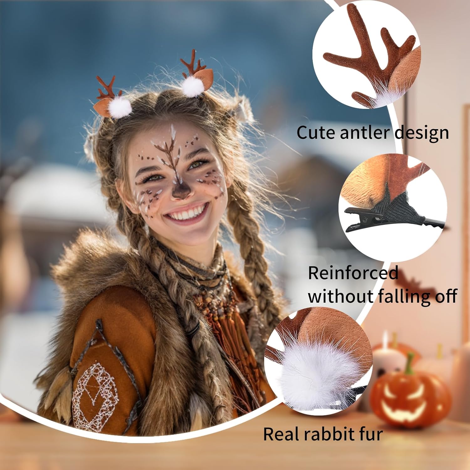 1/2 çift küçük geyik kulakları - Reindeer Antlers Headband incelemesi ve fiyatı